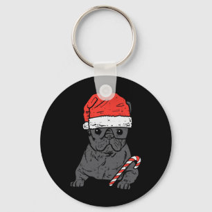 Bulldog Santa Frenchie Hund Weihnachten Weihnachte Schlüsselanhänger