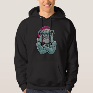 Bulldog Santa Hoodie