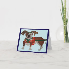 Bulldog Santa's Rentiere Einladung