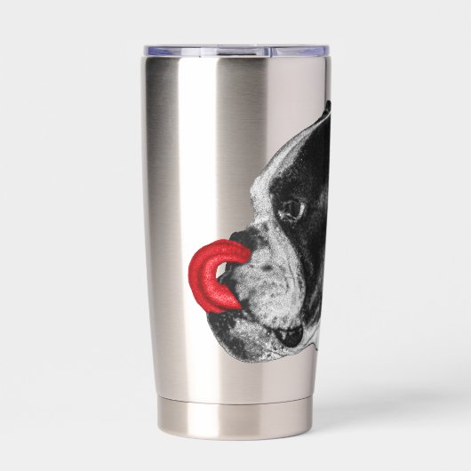 Bulldog Scarlet Tongue Charm Thermobecher (Vorderseite)