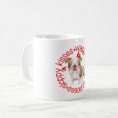 Bulldog, schlampige Küsse Kaffeetasse (Vorderseite Links)
