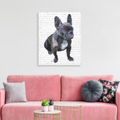 Bulldog Schlicht Leinwanddruck (Insitu (Wohnzimmer))