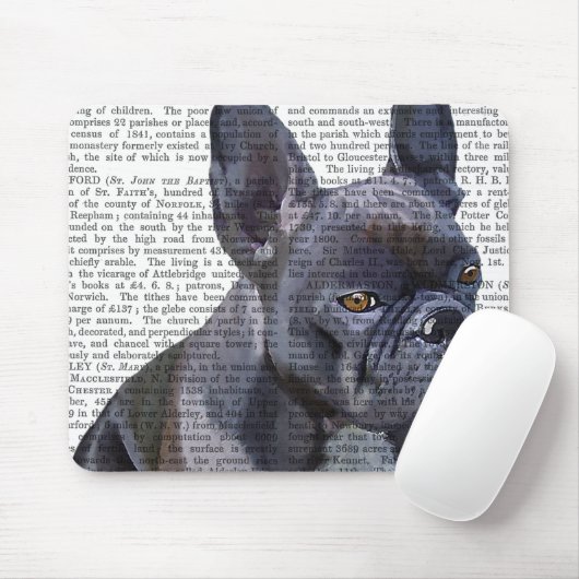 Bulldog Schlicht Mousepad (Mit Mouse)