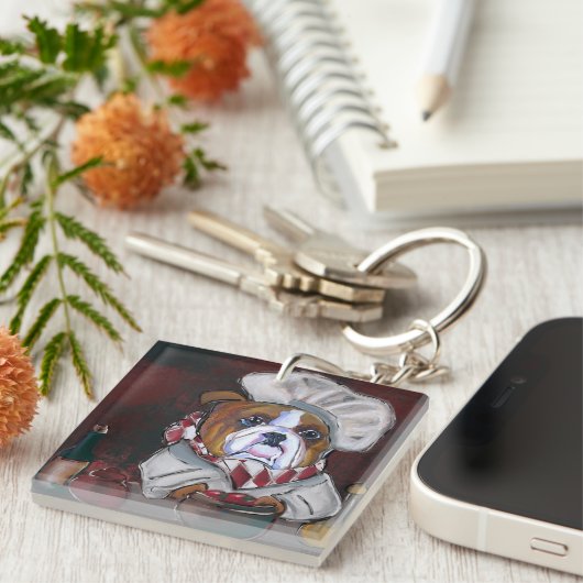 Bulldog Schlüsselanhänger (Vorderseite rechts)