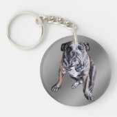 Bulldog Schlüsselanhänger Personalisierter Bulldog (Vorderseite)