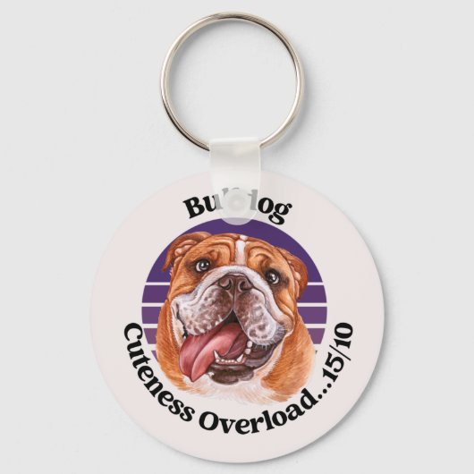 Bulldog-Schlüsselanhänger Schlüsselanhänger (Vorderseite)