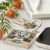 Bulldog-Schlüsselanhänger Schlüsselanhänger (Vorderseite rechts)