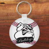 Bulldog School Team Mascot Baseball Schlüsselanhänger (Vorderseite)