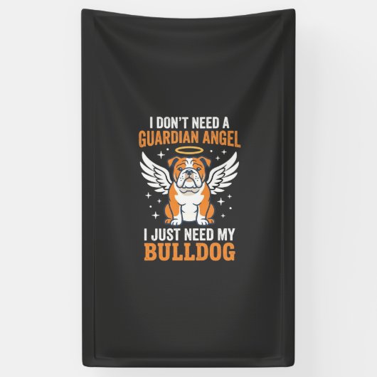 Bulldog-Schutzengel-Hund Banner (Vertikal)