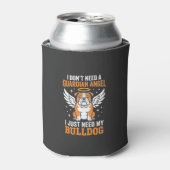 Bulldog Schutzengel Hund Dosenkühler (Kanne Vorderseite)