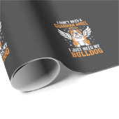 Bulldog-Schutzengel-Hund Geschenkpapier (Rolleneckpunkt)
