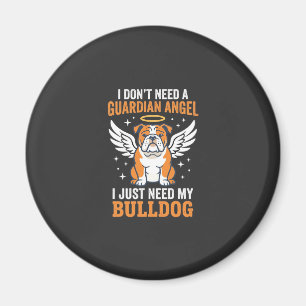 Bulldog-Schutzengel-Hund Magnet