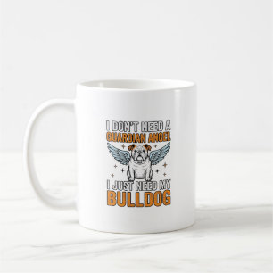 Bulldog Schutzengel Vintage Hundeliebhaber-Shirt D Kaffeetasse