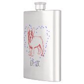 Bulldog-Schwarz Flachmann (Links)