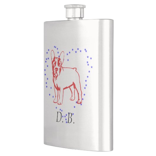 Bulldog-Schwarz Flachmann (Links)