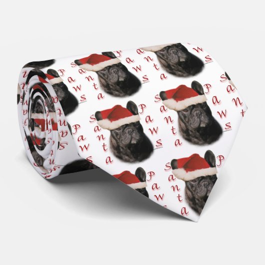 Bulldog (schwarz) krawatte (Gerollt)
