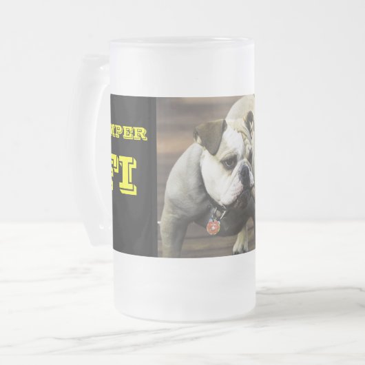 BULLDOG/SEMPER FI MATTGLAS BIERGLAS (Vorderseite Links)