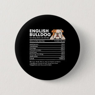 Bulldog Serviergröße - Hundebesitzer - Tierbestand Button