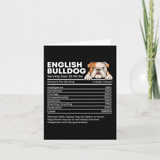 Bulldog Serviergröße - Hundebesitzer - Tierbestand Karte (Vorderseite)