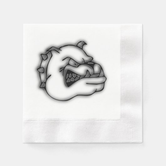 Bulldog Serviette (Vorderseite)