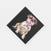 Bulldog Serviette (Ecke)
