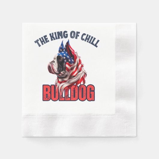 Bulldog Serviette (Vorderseite)