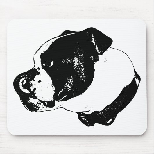 Bulldog-Side-Leck-Schreibtischunterlage Mousepad (Vorne)