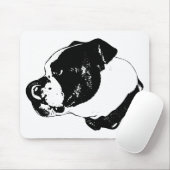 Bulldog Side-Lick Desk Pad Mousepad (Mit Mouse)