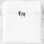 Bulldog-Siegel Runder Aufkleber (Tasche)