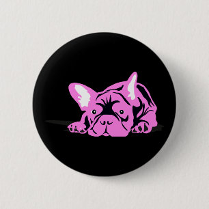 Bulldog-Silhouette Button