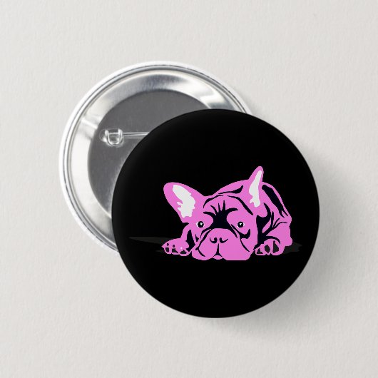 Bulldog-Silhouette Button (Vorne & Hinten)