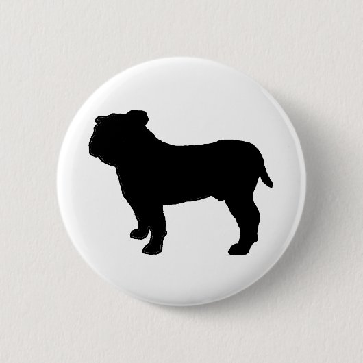 Bulldog-Silhouette Button (Vorderseite)