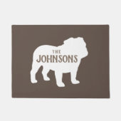 Bulldog Silhouette Custom Dog Lover's Doormat Fußmatte (Vorderseite)