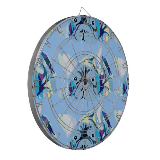 Bulldog-Silhouette Dartscheibe (Vorderseite Links)