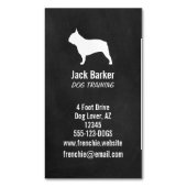 Bulldog-Silhouette | Französischer Hund Magnetische Visitenkarte (Vorderseite Vertikal)