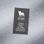 Bulldog-Silhouette | Französischer Hund Magnetische Visitenkarte (Beispiel)