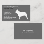 Bulldog-Silhouette | Französischer Hund Visitenkarte (Vorne/Hinten)