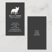 Bulldog-Silhouette | Frenchy Hund vertikal Visitenkarte (Vorne/Hinten)