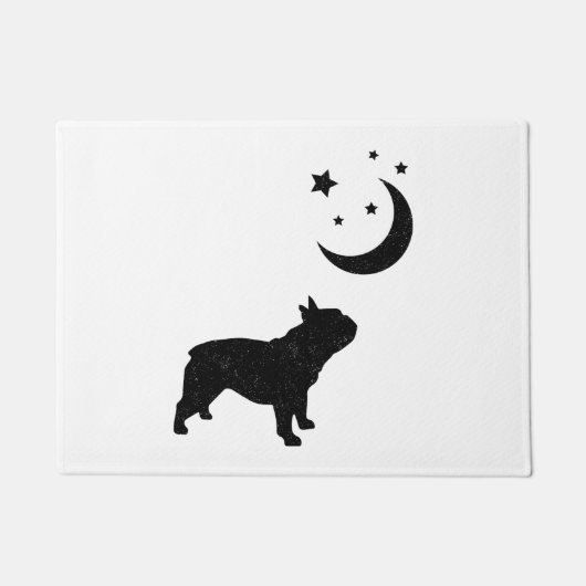 Bulldog-Silhouette Fußmatte (Vorderseite)