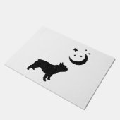 Bulldog-Silhouette Fußmatte (Schrägansicht)