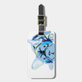 Bulldog-Silhouette Gepäckanhänger (Vorderseite vertikal)