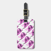 Bulldog-Silhouette Gepäckanhänger (Vorderseite vertikal)