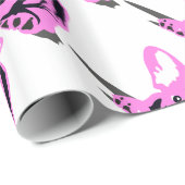 Bulldog-Silhouette Geschenkpapier (Rolleneckpunkt)