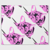 Bulldog-Silhouette Geschenkpapier (Flach)