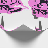 Bulldog-Silhouette Geschenkpapier (Ecke)