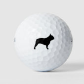 Bulldog-Silhouette Golfball (Vorderseite)