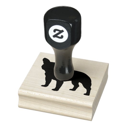 Bulldog-Silhouette Gummistempel (Stempel)