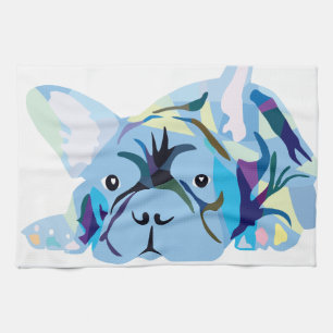 Bulldog-Silhouette Handtuch
