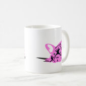 Bulldog-Silhouette Kaffeetasse (VorderseiteRechts)