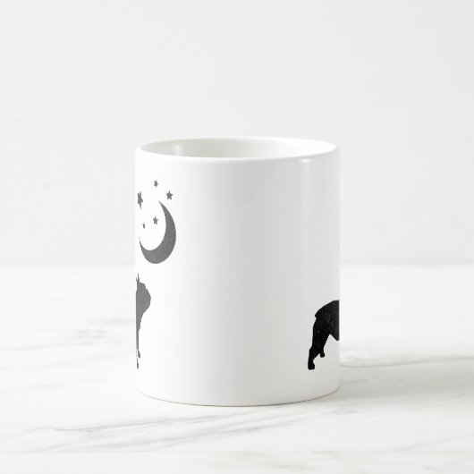 Bulldog-Silhouette Kaffeetasse (Mittel)